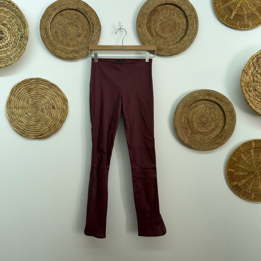 The Row Red Cropped Leather Pants XS - Picture 1 of 6